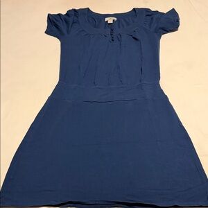 Ann Taylor LOFT Navy Short Sleeve Dress